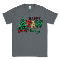 Charcoal Heather happy pawlidays christmas pets Classic Tee - MaliasSmallBusiness