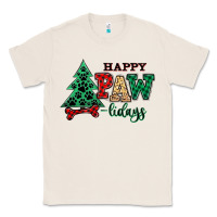Natural happy pawlidays christmas pets Classic Tee - MaliasSmallBusiness