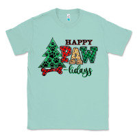 Seafoam happy pawlidays christmas pets Classic Tee - MaliasSmallBusiness
