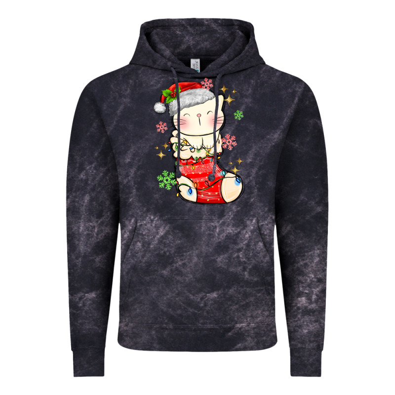 Christmas Cat In Vintage Hoodie by MaliasSmallBusiness | Teevron