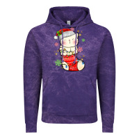 Cloud Purple christmas cat in Vintage Hoodie - MaliasSmallBusiness