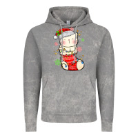 Cloud Rock christmas cat in Vintage Hoodie - MaliasSmallBusiness