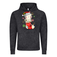 Vintage Black christmas cat in Vintage Hoodie - MaliasSmallBusiness