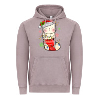 Vintage Zinc christmas cat in Vintage Hoodie - MaliasSmallBusiness