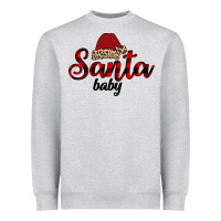 Heather Grey Santa Baby Heavyweight Sweatshirt - Bettercallsaul
