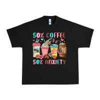 Black half teacher half coffee Urban Heavy Tee - JahusDesignShop