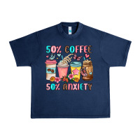 Navy half teacher half coffee Urban Heavy Tee - JahusDesignShop