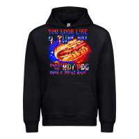 Black You Look Like 4th of july makes me hot dog want a Urban Hoodie - CowhideDigitalArt