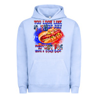 Pigment Grape Ice You Look Like 4th of july makes me hot dog want a Urban Hoodie - CowhideDigitalArt