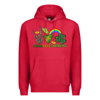 Cardinal Peace Love Shamrock  St. Patrick's Day Premium Hoodie - CowGirlArtShop