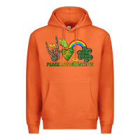 Carrot Peace Love Shamrock  St. Patrick's Day Premium Hoodie - CowGirlArtShop