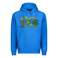 True Royal Peace Love Shamrock  St. Patrick's Day Premium Hoodie - CowGirlArtShop