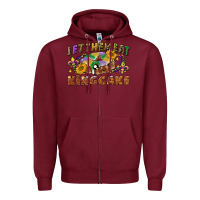 Burgundy let them eat king cake Zipper Hoodie - CowGirlArtShop