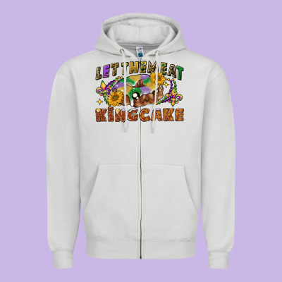 Let Them Eat King Cake Zipper Hoodie Designed By Cowgirlartshop