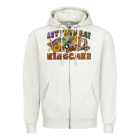 Oatmeal Heather let them eat king cake Zipper Hoodie - CowGirlArtShop