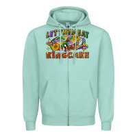 Seafoam let them eat king cake Zipper Hoodie - CowGirlArtShop