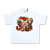 White joy christmas with pig bbs Urban Heavy Tee - BundleAndBundleShop