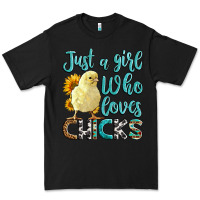 Black Western Just A Girl Who loves Chicks Premium Tee - LillyAllenDesigns