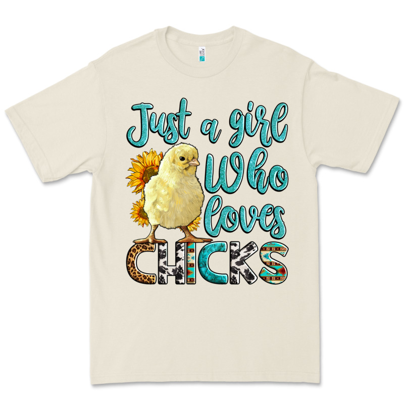 Western Just A Girl Who Loves Chicks Premium Tee by LillyAllenDesigns | Teevron