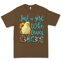 Cacao Western Just A Girl Who loves Chicks Premium Tee - LillyAllenDesigns