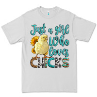 Dove Grey Western Just A Girl Who loves Chicks Premium Tee - LillyAllenDesigns
