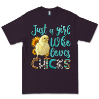 Plum Western Just A Girl Who loves Chicks Premium Tee - LillyAllenDesigns