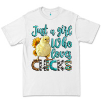 White Western Just A Girl Who loves Chicks Premium Tee - LillyAllenDesigns
