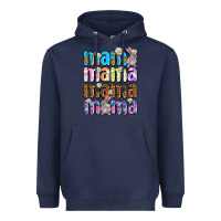 Navy Easter mama mama mama Heavyweight Hoodie - OliviaCreatesArt