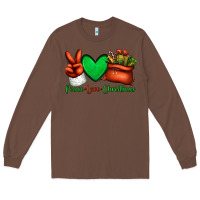 Chestnut peace love Christmas Santa Claus hand Long Sleeve Tee - Jasminsmagicworld