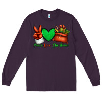 Plum peace love Christmas Santa Claus hand Long Sleeve Tee - Jasminsmagicworld