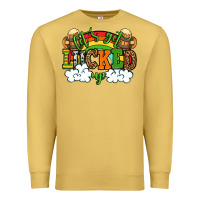 Antique Gold Let's get lucked up St. Patrick's Day Premium Sweatshirt - OliviaCreatesArt