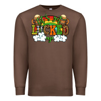 Chestnut Let's get lucked up St. Patrick's Day Premium Sweatshirt - OliviaCreatesArt