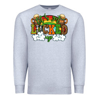 Heather Grey Let's get lucked up St. Patrick's Day Premium Sweatshirt - OliviaCreatesArt