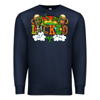 Navy Let's get lucked up St. Patrick's Day Premium Sweatshirt - OliviaCreatesArt