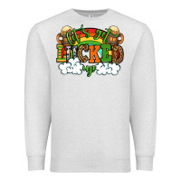 Oatmeal Heather Let's get lucked up St. Patrick's Day Premium Sweatshirt - OliviaCreatesArt