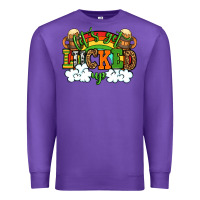 Purple Let's get lucked up St. Patrick's Day Premium Sweatshirt - OliviaCreatesArt