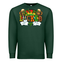 Sports Green Let's get lucked up St. Patrick's Day Premium Sweatshirt - OliviaCreatesArt