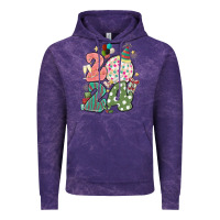 Cloud Purple 2024 happy new year Vintage Hoodie - MaliasSmallBusiness