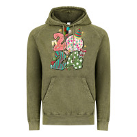 Vintage Olive 2024 happy new year Vintage Hoodie - MaliasSmallBusiness