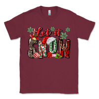 Burgundy let it snow Classic Tee - MaliasSmallBusiness