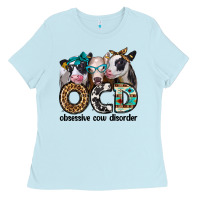 Baby Blue ocd obsessive cow disorder Ladies Tee - Jasminsmagicworld