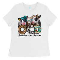 White ocd obsessive cow disorder Ladies Tee - Jasminsmagicworld