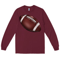 Burgundy football Long Sleeve Tee - BarkalooDesign