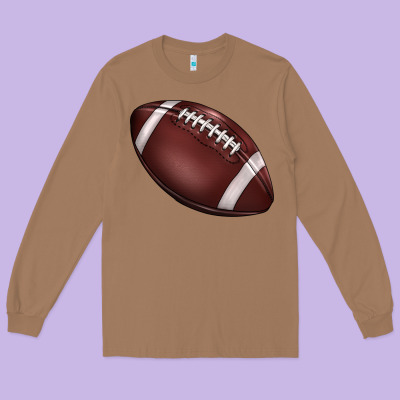 Football Long Sleeve Tee Designed By Barkaloodesign