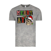 Cloud Rock Merry af skeleton messy bun Vintage Tee - NancyCooperArtShop