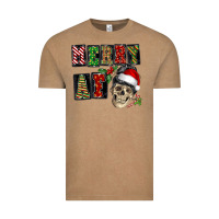 Vintage Coffee Merry af skeleton messy bun Vintage Tee - NancyCooperArtShop