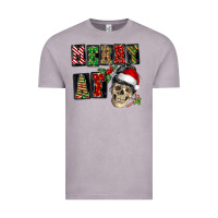 Vintage Zinc Merry af skeleton messy bun Vintage Tee - NancyCooperArtShop