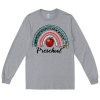 Heather Grey preschool rainbow Long Sleeve Tee - RanaPortraitStore