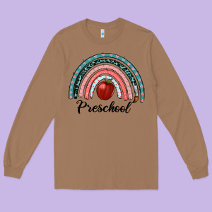 Preschool Rainbow Long Sleeve Tee Designed By Ranaportraitstore