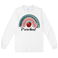 White preschool rainbow Long Sleeve Tee - RanaPortraitStore